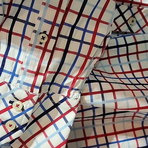 Tommy Hilfiger XXL men's button-down shirt 80s 2ply red,white and blue pocket - Picture 4 of 11